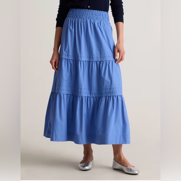 Quince Dresses & Skirts - NWOT Quince 100% Organic Cotton Poplin Tiered Maxi Skirt